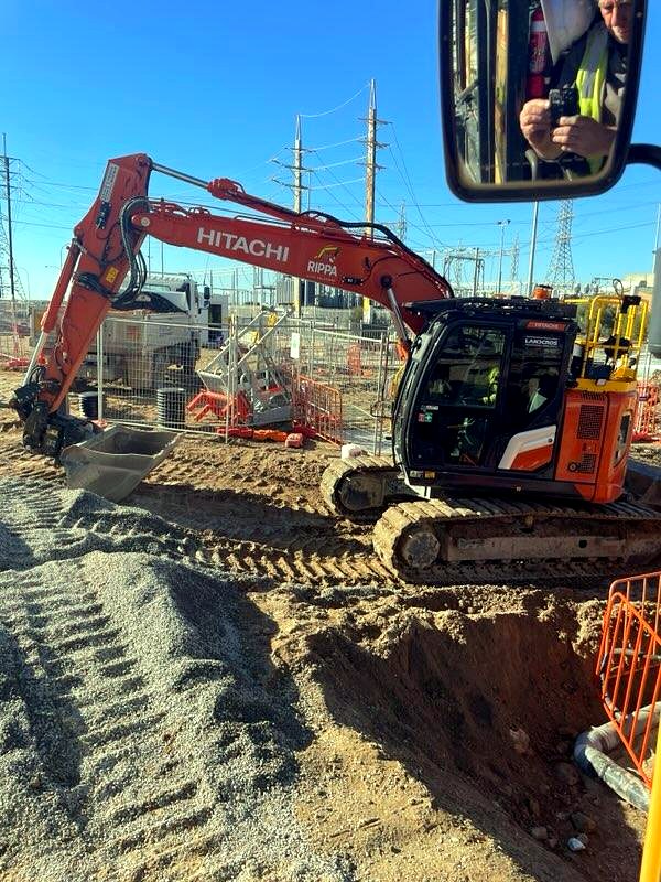 Excavation at a power site