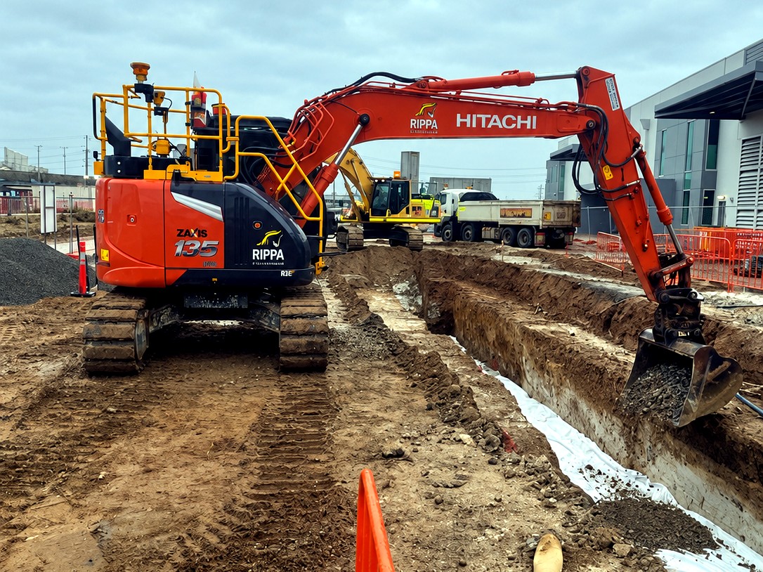 Trenching for underground services
